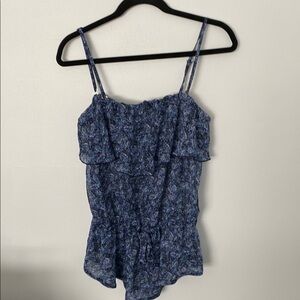 Blue Floral Women's Top